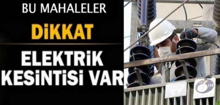 8 Mahallede 7 Saatlik Elektrik Kesintisi