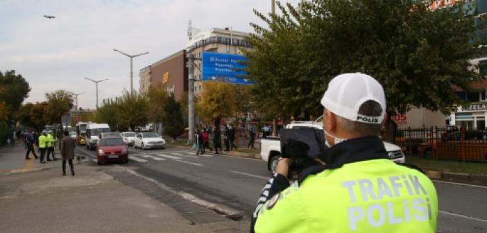 Emniyetten dronlu yaya yolu denetimi