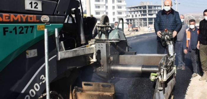 Nusaybin Baraj Yolu Caddesi'nde asfaltlama çalışmaları başladı