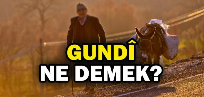 Gundi ne demek? Kürtçe 'gundî' ne anlama gelmektedir?