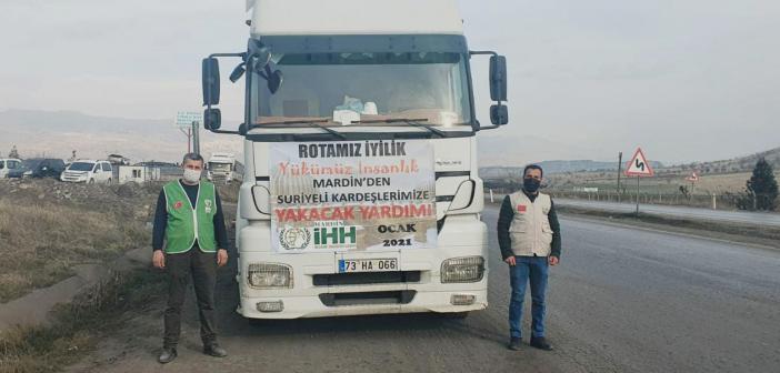 Mardin İHH'dan Suriye'ye 26 ton kömür yardımı