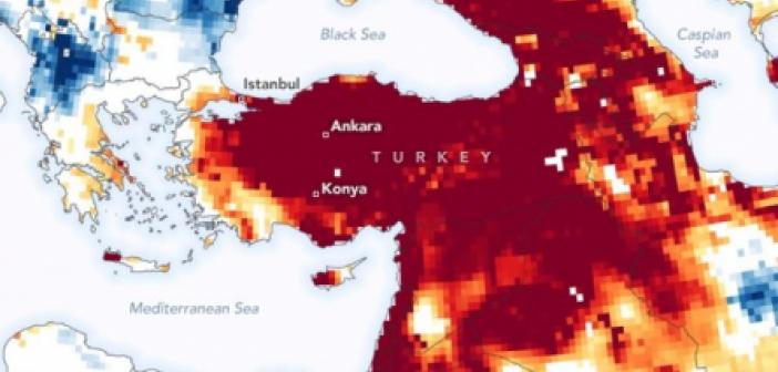 NASA'dan korkutan Türkiye paylaşımı! Kuraklık haritası