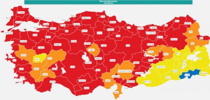 29 MART EN GÜNCEL HARİTA! Risk Grubuna Göre İller Hangileri? Risk Grubuna Göre Şehirler