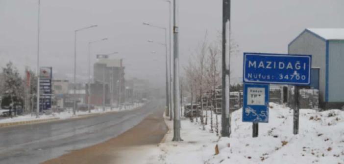Mardin'de Kar yağışı başladı