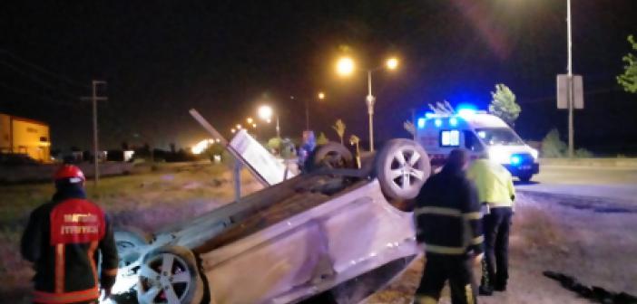 Mardin'de otomobil takla attı: 4 yaralı