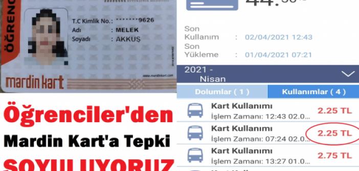 Öğrencilerden MardinKent kartlardan &quot;İki katı para çekiliyor&quot;iddiası / Keyfi Uygulamaya Tepki