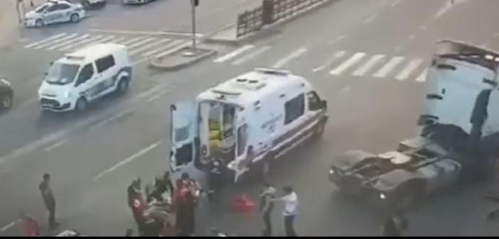 Mardin'de trafik kazası MOBESE kamerasına yansıdı