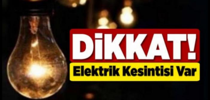 Perşembe Günü Elektrik kesintisi olacak!