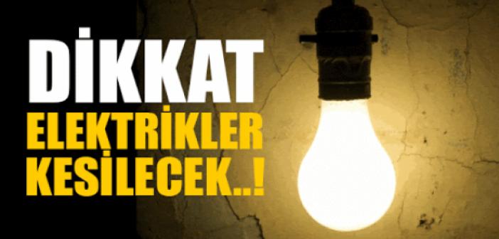 4 İlçede 10 Gün elektrik kesintisi uygulanacak!