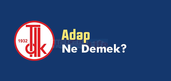 Adap ne demek? TDK'ya göre Adap kelime anlamı nedir? Adap sözlük anlamı