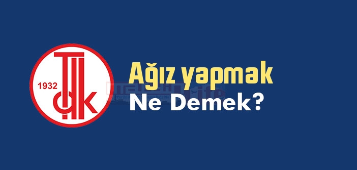Ağız yapmak ne demek? Ağız yapmak sözünün anlamı nedir?