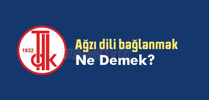 Ağzı dili bağlanmak ne demek? Ağzı dili bağlanmak sözünün anlamı nedir?