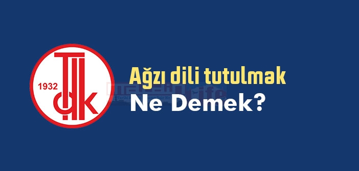 Ağzı dili tutulmak ne demek? Ağzı dili tutulmak sözünün anlamı nedir?