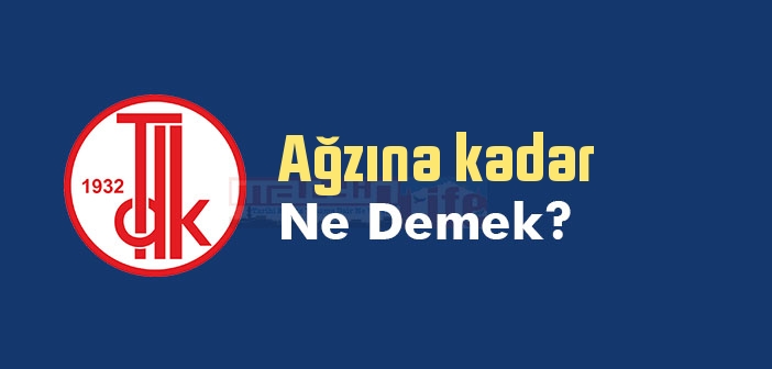Ağzına kadar ne demek? Ağzına kadar sözünün anlamı nedir?