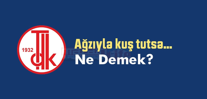 Agziyla Kus Tutsa Ne Demek Agziyla Kus Tutsa Sozunun Anlami Nedir