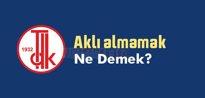Aklı almamak ne demek? Aklı almamak sözünün anlamı nedir?