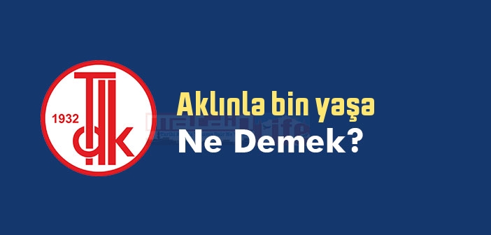 Aklınla bin yaşa ne demek? Aklınla bin yaşa sözünün anlamı nedir?