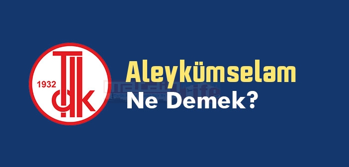Aleykümselam kelime anlamı nedir? TDK'ya göre Aleykümselam ne demek? Aleykümselam sözlük anlamı