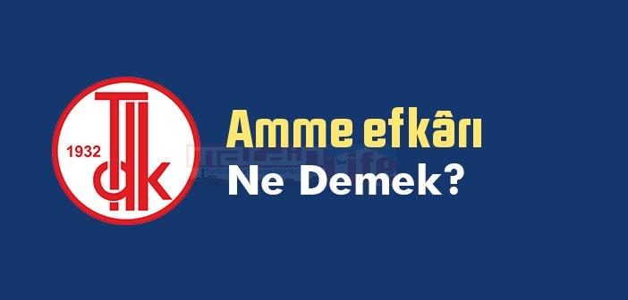 Amme efkârı ne demek? TDK'ya göre Amme efkârı sözlük anlamı nedir?