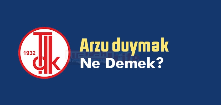 Arzu duymak ne demek? Arzu duymak sözünün anlamı nedir?
