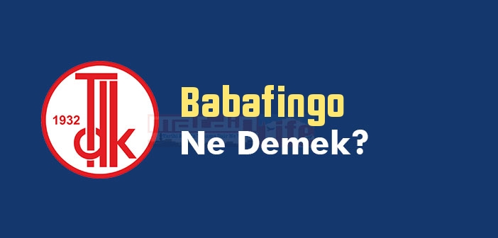 Babafingo ne demek? TDK'ya göre Babafingo kelime anlamı nedir? Babafingo sözlük anlamı