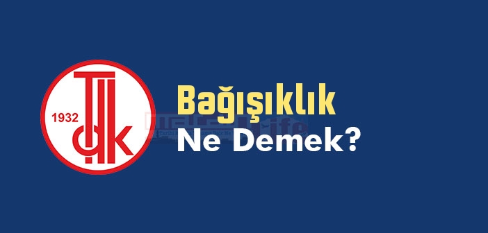 Bağışıklık ne demek? TDK'ya göre Bağışıklık kelime anlamı nedir? Bağışıklık sözlük anlamı