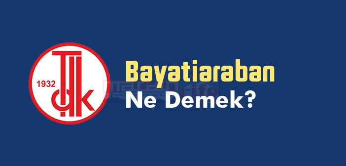 Bayatiaraban ne demek? TDK'ya göre Bayatiaraban kelime anlamı nedir? Bayatiaraban sözlük anlamı