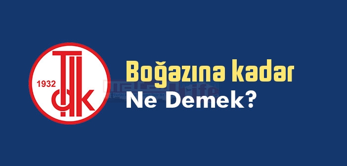 Boğazına kadar ne demek? Boğazına kadar sözünün anlamı nedir?