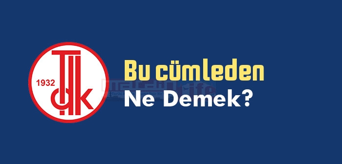 Bu cümleden ne demek? TDK'ya göre Bu cümleden sözlük anlamı nedir?