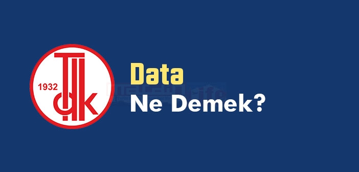 Data kelime anlamı nedir? TDK'ya göre Data ne demek? Data sözlük anlamı