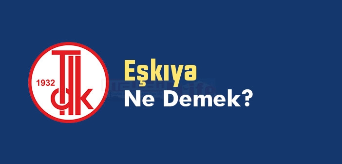 Eşkıya ne demek? TDK'ya göre Eşkıya kelime anlamı nedir? Eşkıya sözlük anlamı ne?