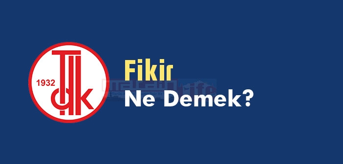 Fikir ne demek? TDK'ya göre Fikir kelime anlamı nedir? Fikir sözlük anlamı