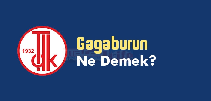 Gagaburun ne demek? TDK'ya göre Gagaburun kelime anlamı nedir? Gagaburun sözlük anlamı