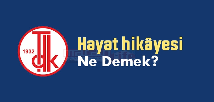 Hayat hikâyesi ne demek? TDK'ya göre Hayat hikâyesi sözlük anlamı nedir?