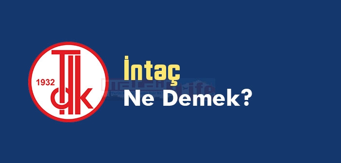 İntaç ne demek? TDK'ya göre İntaç kelime anlamı nedir? İntaç sözlük anlamı