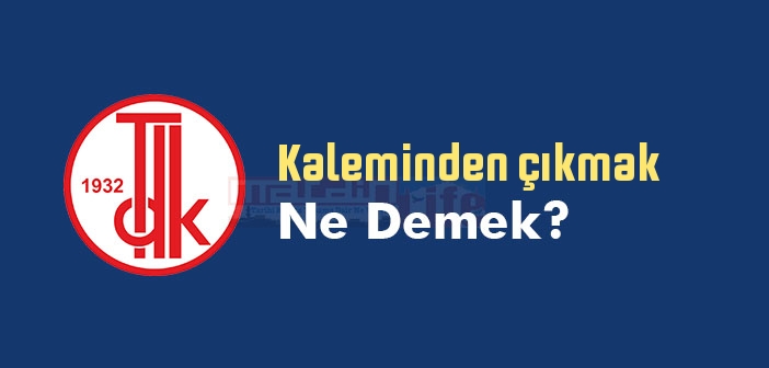 Kaleminden çıkmak ne demek? Kaleminden çıkmak sözünün anlamı nedir?