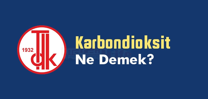 Karbondioksit ne demek? TDK'ya göre Karbondioksit kelime anlamı nedir? Karbondioksit sözlük anlamı
