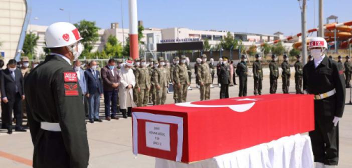 Kaza kurşunuyla vefat eden asker için tören düzenlendi