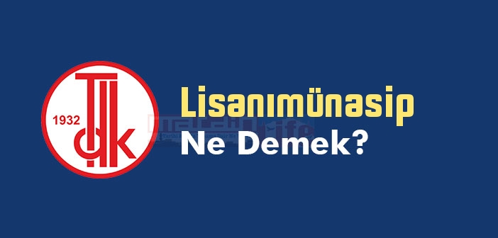 Lisanımünasip ne demek? TDK'ya göre Lisanımünasip kelime anlamı nedir? Lisanımünasip sözlük anlamı