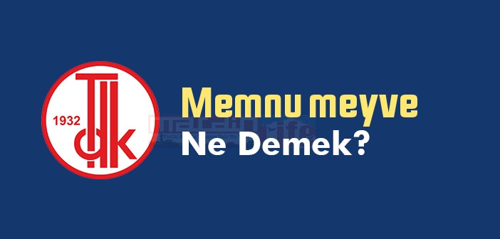 Memnu meyve ne demek? TDK'ya göre Memnu meyve sözlük anlamı nedir?