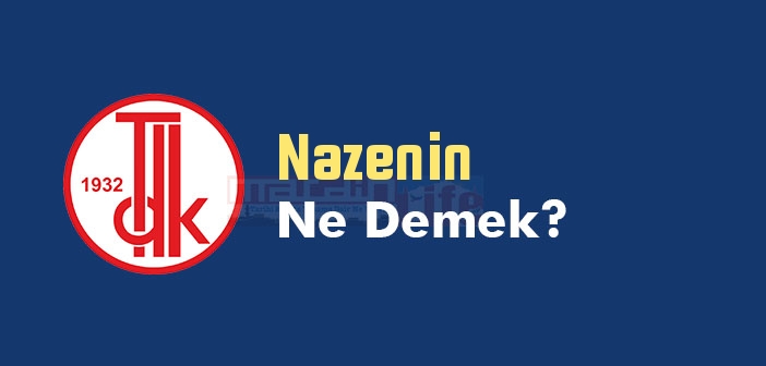 Nazenin ne demek? TDK'ya göre Nazenin kelime anlamı nedir? Nazenin sözlük anlamı