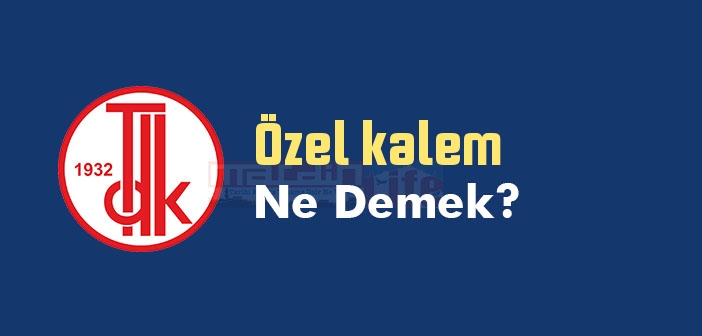Özel kalem ne demek? TDK'ya göre Özel kalem sözlük anlamı nedir?