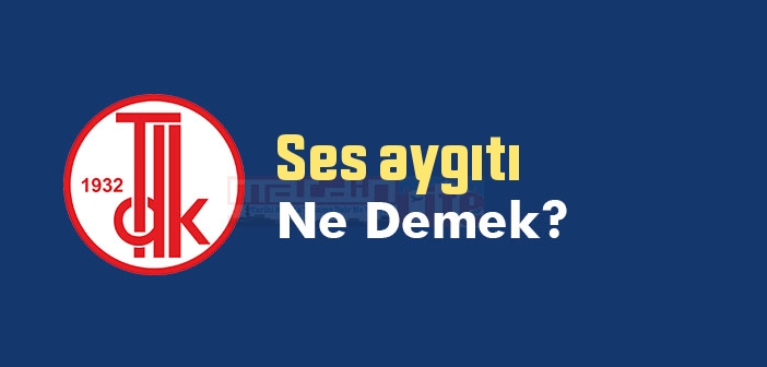 Ses aygıtı ne demek? TDK'ya göre Ses aygıtı sözlük anlamı nedir?