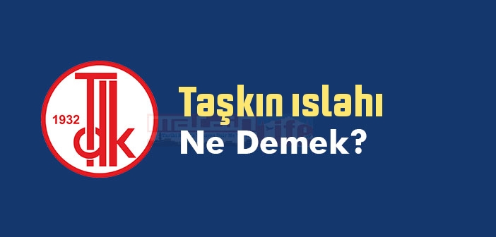 Taşkın ıslahı ne demek? TDK'ya göre Taşkın ıslahı sözlük anlamı nedir?