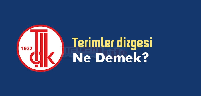 Terimler dizgesi ne demek? TDK'ya göre Terimler dizgesi sözlük anlamı nedir?