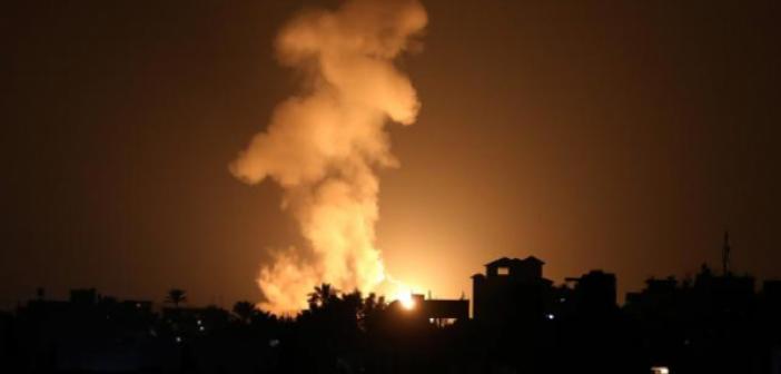 İsrail Gazze'de Filistin direniş gruplarına ait noktaları vurdu