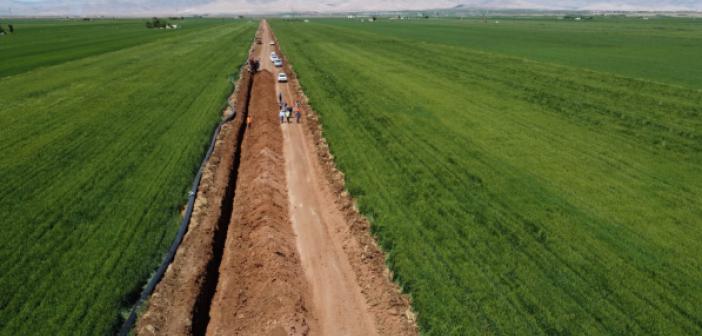 Mardin depolaması cazibe sulaması yapım işinde çalışmalar devam ediyor