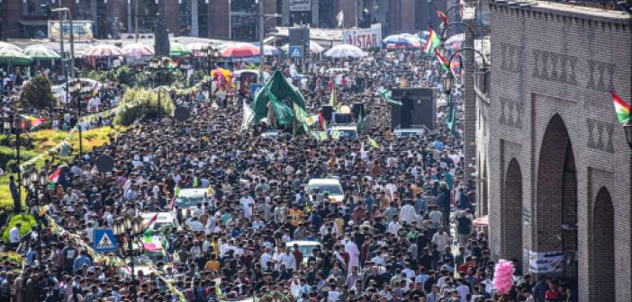 Erbil'de on binlerin katılımıyla mevlit etkinliği düzenlendi