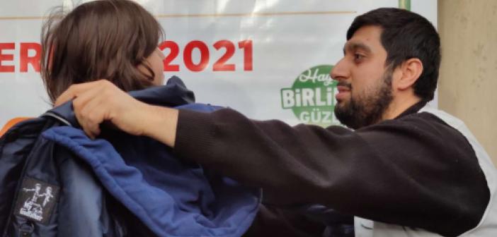 Avrupa Yetim Eli Erbil'de yüzlerce çocuğa kışlık giyim yardımında bulundu