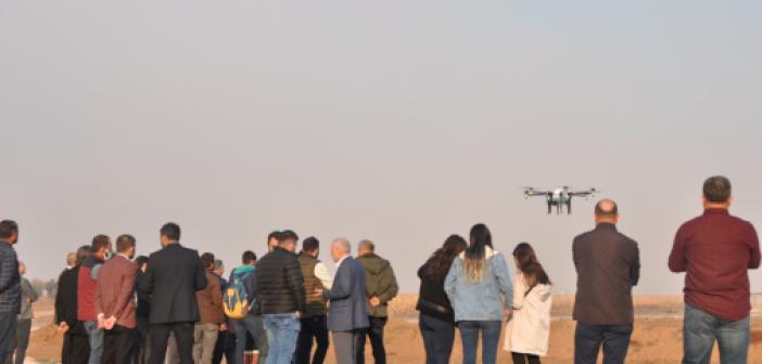 Çiftçiler ilk defa Drone teknolojisi ile tanıştı